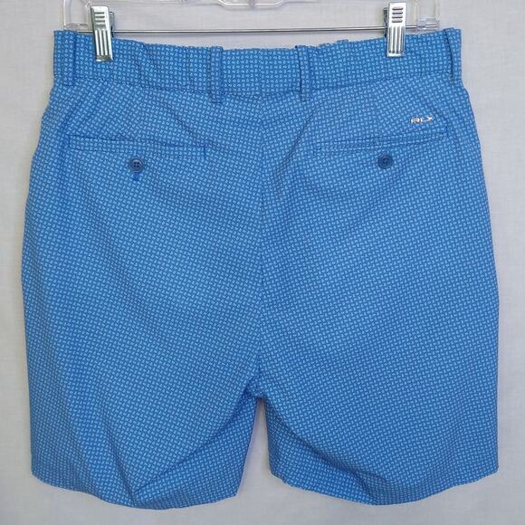 RLX Ralph Lauren Golf Shorts Blue Water Drop Pattern Size 30 Performance - Picture 2 of 14